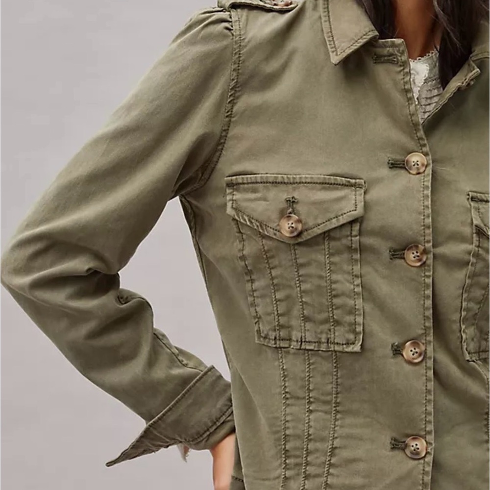 PAIGE Pacey Jacket Military Jacket Size Small Olive Green - Picture 13 of 14